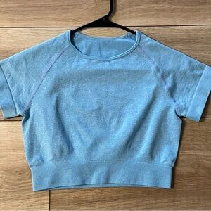 Women's Blue Short Sleeve athletic  Top